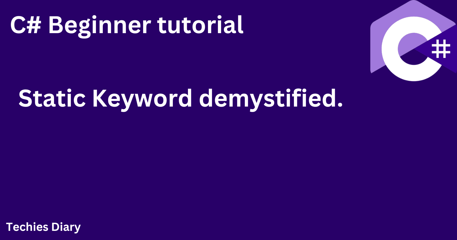 C# static keyword